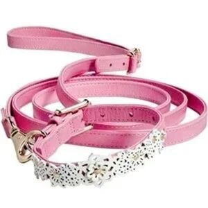 Oscar de la Renta Pink Floral Dog Leash
